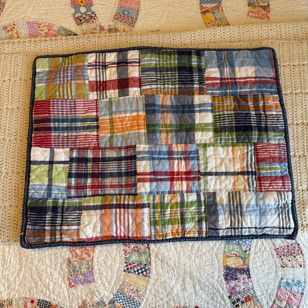 Pottery Barn Kids Vintage 2009 Plaid Patchwork Standard Pillow Sham
